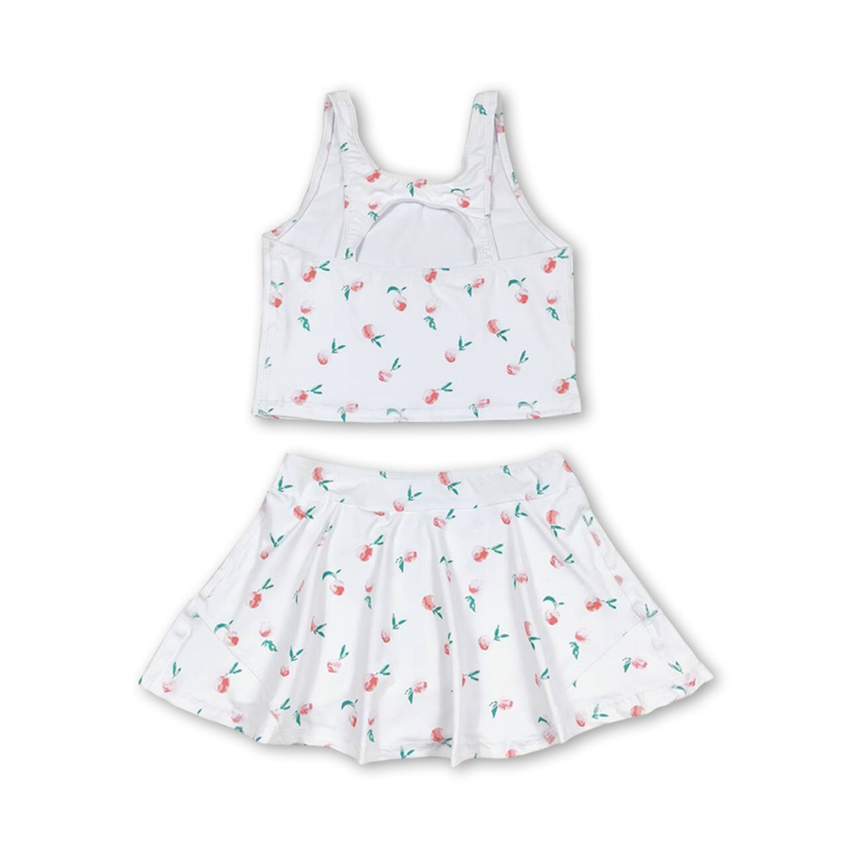 Sleeveless peach top skirt girls summer clothes