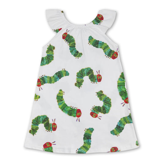 Flutter sleeves caterpillar baby girls summer dress