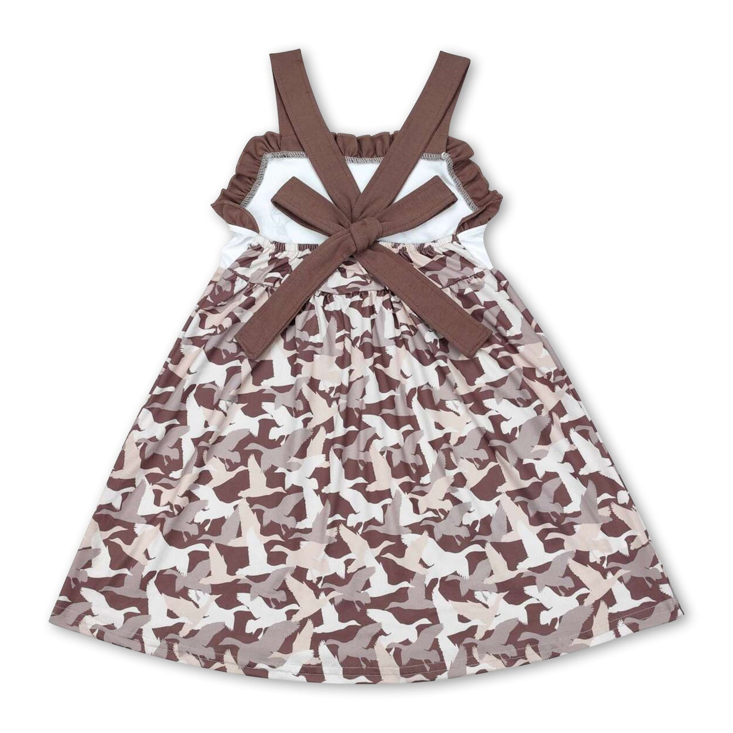 Straps duck pheasant deer camo kids girls dresses