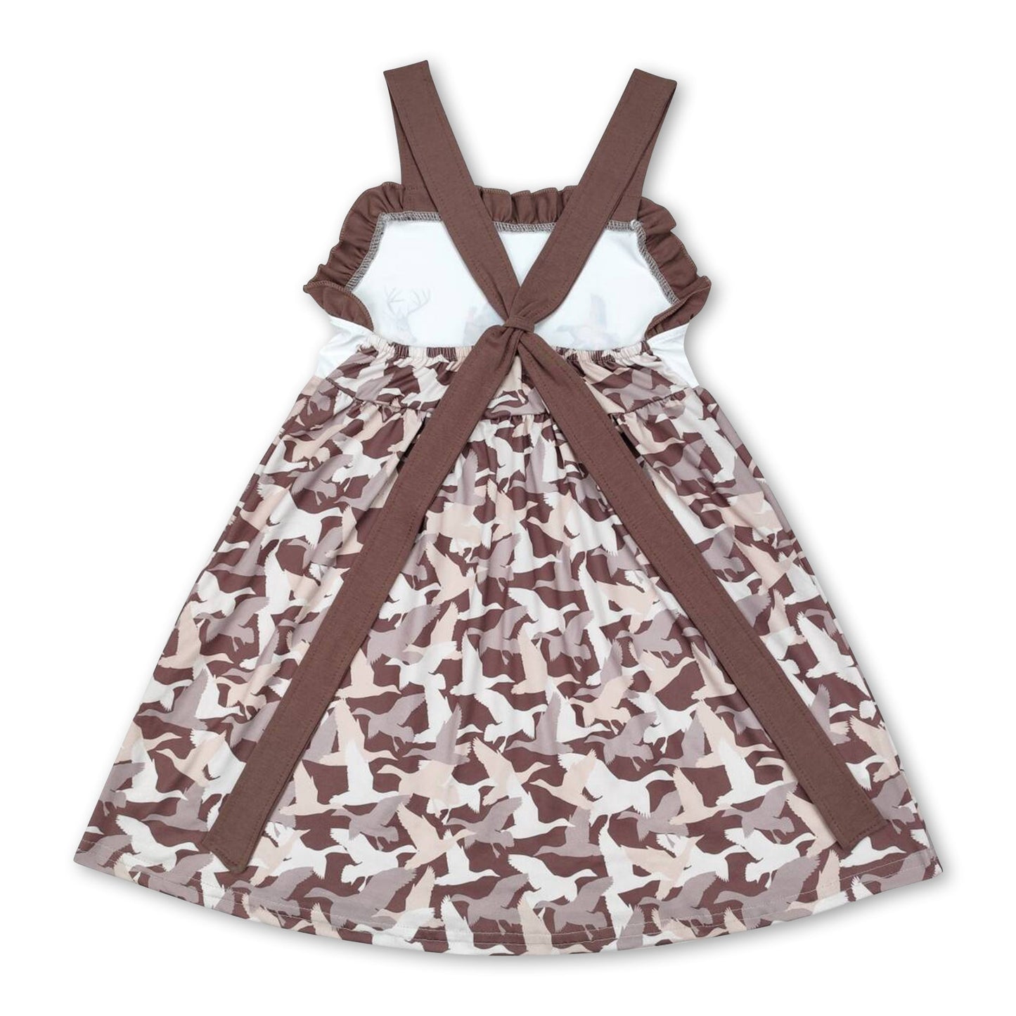 Straps duck pheasant deer camo kids girls dresses