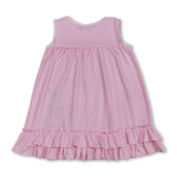 Sleeveless bunny ruffle baby girls Easter dresses