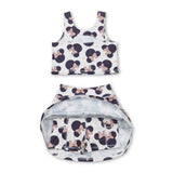 Sleeveless mouse top skirt kids girls clothing