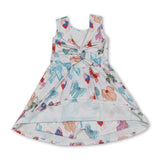 Sleeveless princess bow kids girls active wear dress