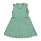 Mint sleeveless zipper kids girls athletic dresses