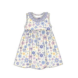 Polka dots ruffle sleeveless floral baby girls dresses