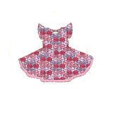 Flutter sleeves colorful bow baby girls dresses