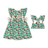 Flutter sleeves I love MOM camo kids girls dresses