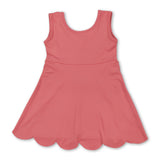 Sleeveless solid kids girls athletic dresses