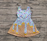 Light blue sprinkle ice cream kids girls team athletic dress