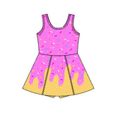 Pink sprinkle ice cream girls team athletic dresses