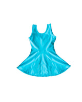 Sleeveless blue kids girls summer athletic dresses