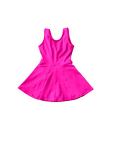 Sleeveless hot pink kids girls summer athletic dresses