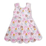 Sleeveless princess castle girls summer athletic dress