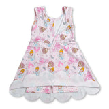 Sleeveless princess castle girls summer athletic dress