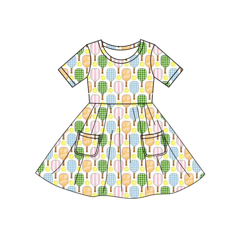 Short sleeves tennis kids girls summer dresses