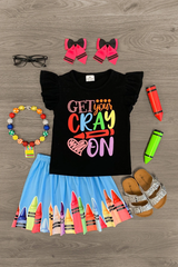 Get crayon top skirt girls back to school clothes