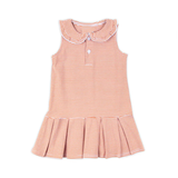 Sleeveless orange stripe kids girls summer dresses