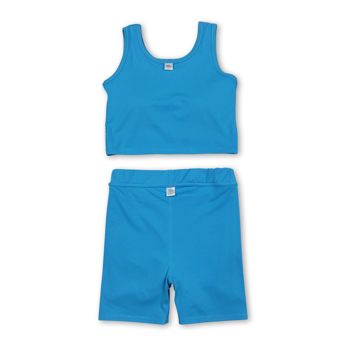 Blue sleeveless top skorts girls activewear set