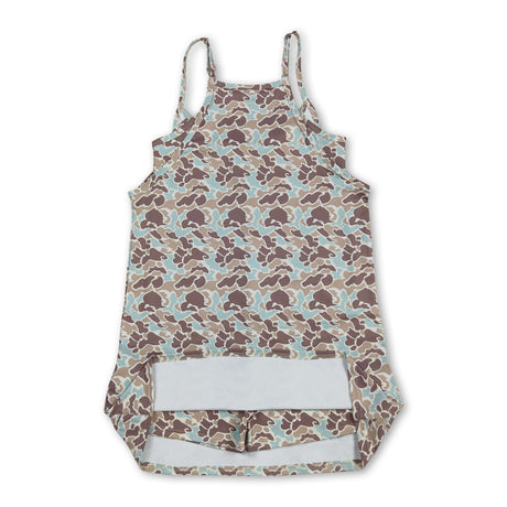 Mint camo straps adult women summer athletic dress