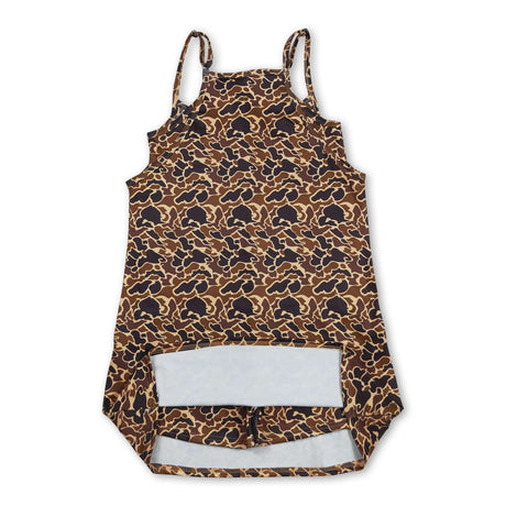 Brown camo straps adult women summer athletic dress