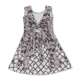 Sleeveless camo ice cream sprinkle girls athletic dresses