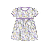 Green yellow purple bows kids girls Mardi Gras dresses