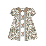 camo rabbit short sleeve easter girl dress