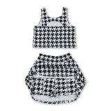 Sleeveless crop top skirt kids girls activewear set