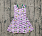 purple yellow green crab girl sleeveless yoga dress