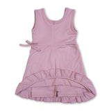 Sleeveless ruffle kids girls summer athletic dresses