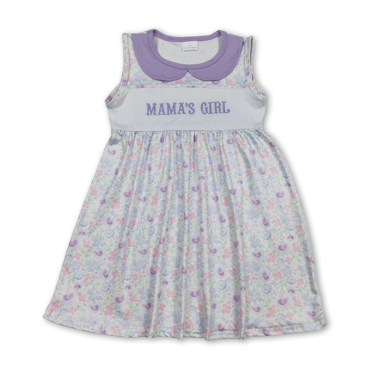 Sleeveless Mama's girl floral baby kids dresses