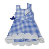 sleeveless blue plaid kids girls summer athletic dress