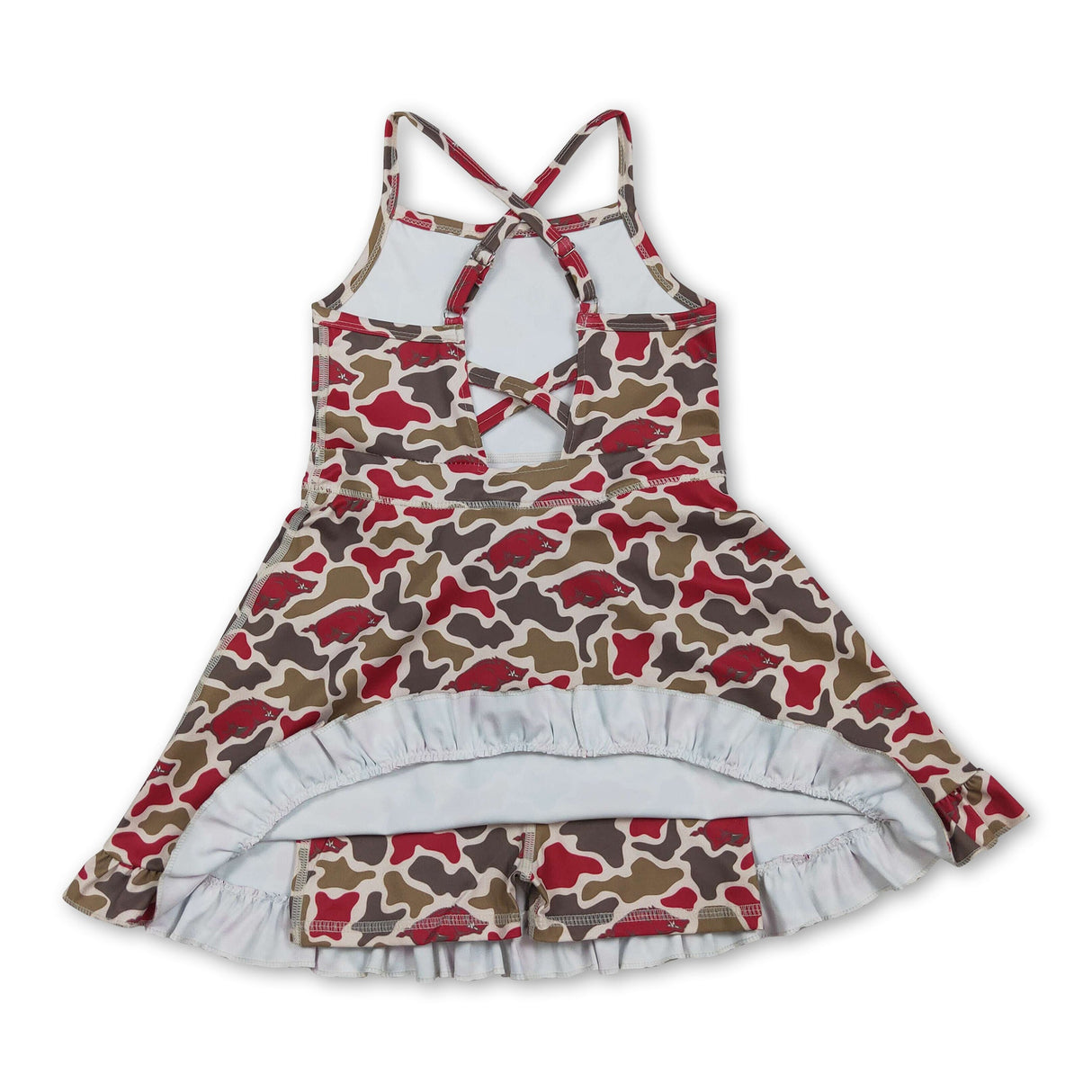 Straps camo hogs kids girls team athletic dress