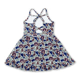 Sleeveless camo A U kids girls team athletic dress