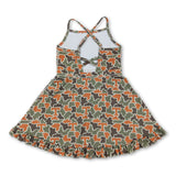 Sleeveless camo T kids girls team athletic dresses