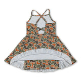 Sleeveless camo T kids girls team athletic dresses