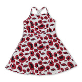 Straps leopard hogs kids girls team athletic dresses