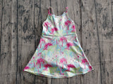 Straps colorful trees kids girls summer athletic dresses