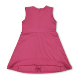 Sleeveless hot pink ruffle kids girls athletic dresses