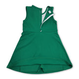 Sleeveless green ruffle kids girls summer athletic dress