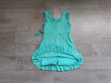 Sleeveless teal ruffle kids girls summer athletic dress