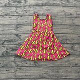 Sleeveless softball kids girls summer athletic dresses