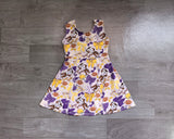 Sleeveless bow tiger kids girls team athletic dresses