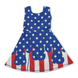 Stars stripe ice cream sprinkle girls 4th of july athletic dress