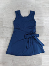 Sleeveless navy kids girls summer athletic dresses
