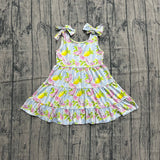 Sleeveless lemon watermelon kids girls summer dress