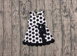 Sleeveless soccer bow kids girls athletic dresses