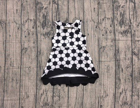 Sleeveless soccer bow kids girls athletic dresses