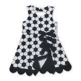 Sleeveless soccer bow kids girls athletic dresses