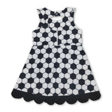 Sleeveless soccer bow kids girls athletic dresses